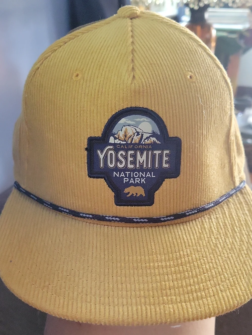 Yosemite National Park Corduroy Cap - Mustard Yellow NWT